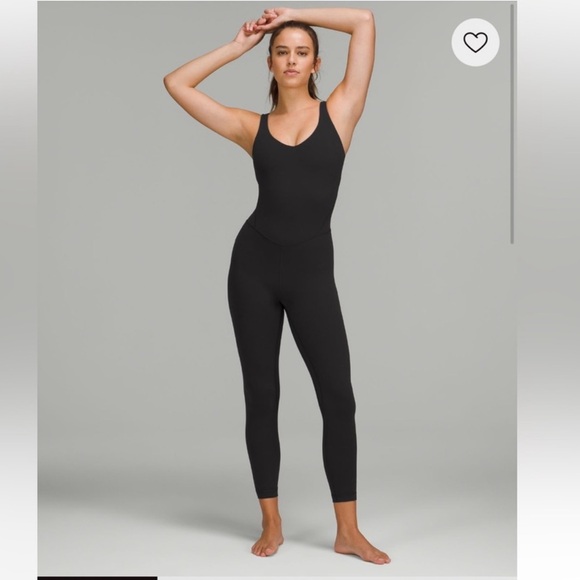 lululemon athletica Pants - Lululemon Align Bodysuit 25” Black Size 4 One Piece Leggings Bodysuit
